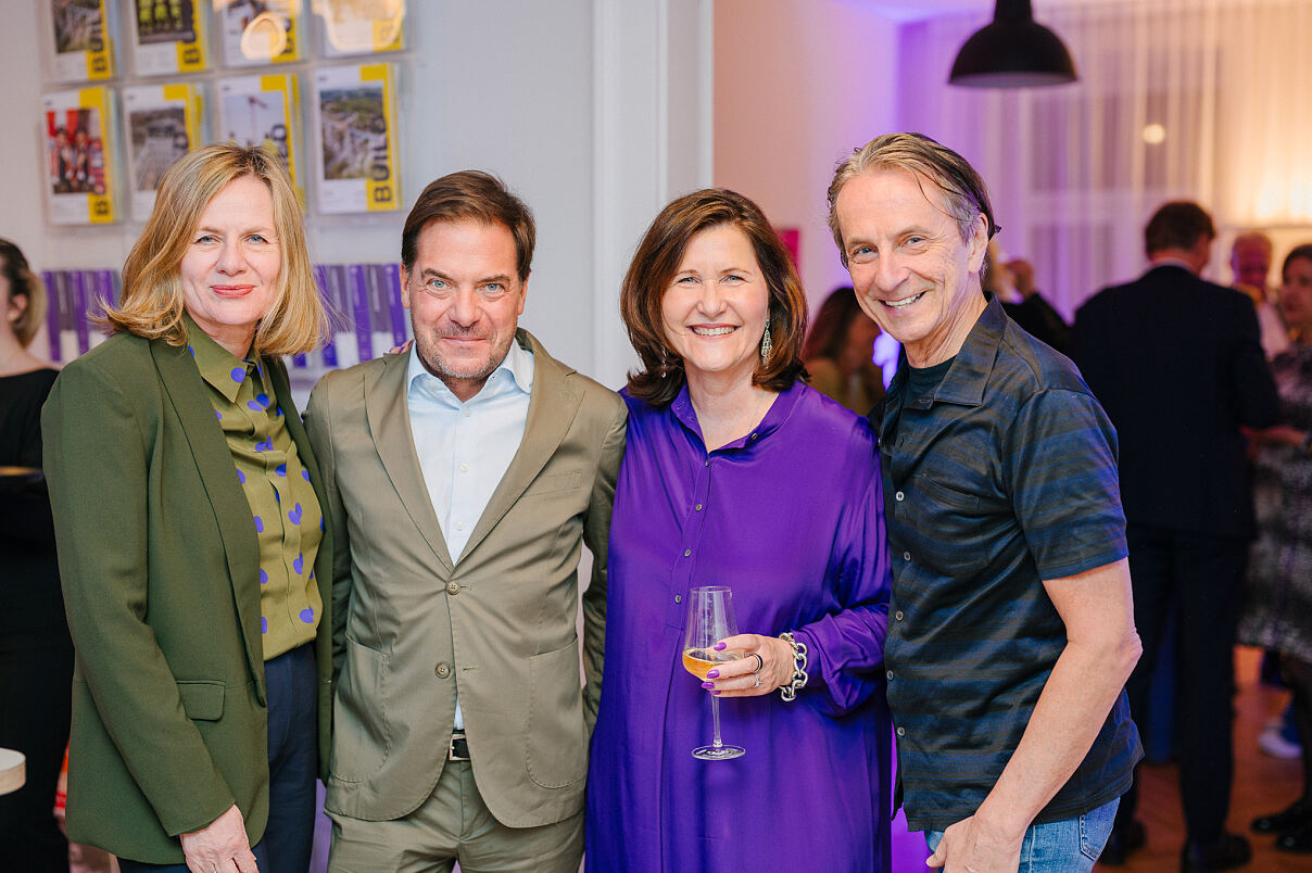 v.l.n.r.: Bettina Leidl, MQ; Rainer Nowak, Die Presse; Carola Purtscher, Purtscher Relations; Christian Rainer, freier Journalist