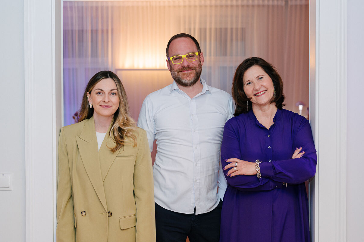 Anja Saurwein, Purtscher Relations; Flo Rohrbeck, floatwork; Carola Purtscher, Purtscher Relations