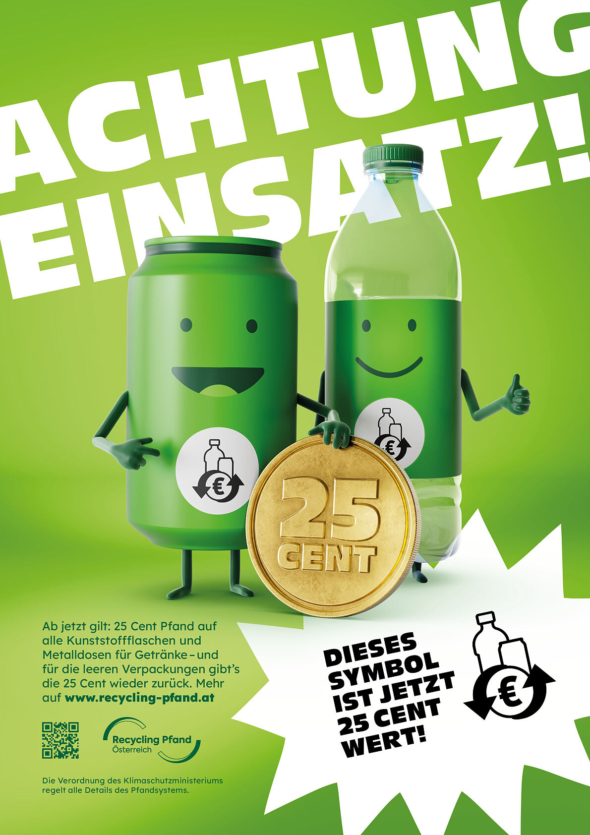 ACHTUNG EINSATZ! Dieses Symbol ist jetzt 25 Cent wert