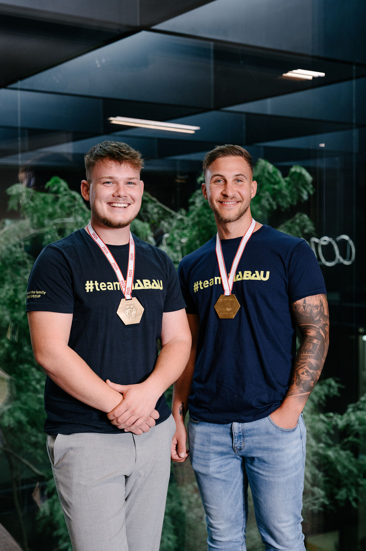 Erste Platz bei den EuroSkills 2025 in der Kategorie Betonbau Lukas Miedler und Lukas Ritzberger